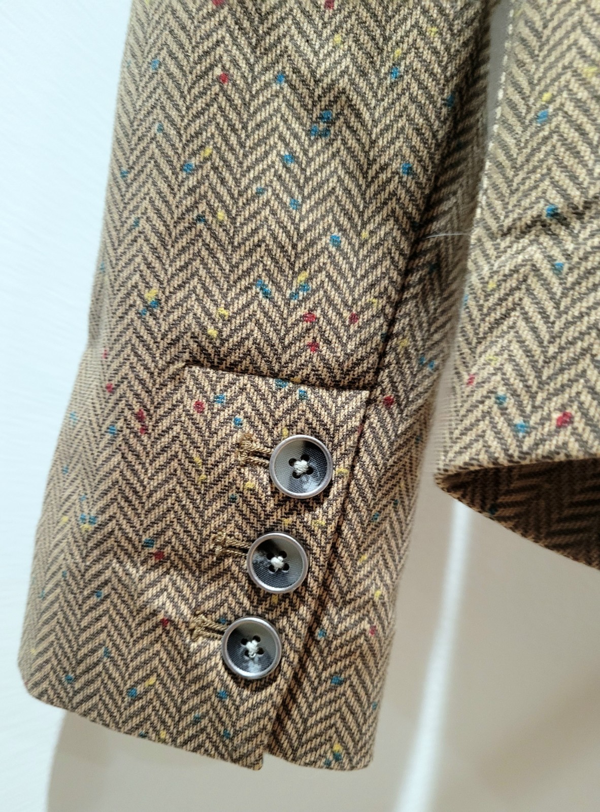 HIDDEN RAINBOW Cabi Herringbone Pattern Brown/Mul… - image 9