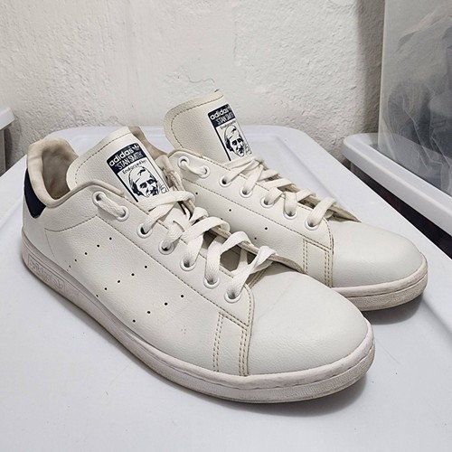 adidas Originals Stan Smith White Navy Blue Leather Tennis Shoes Mens Size 11.5 - Picture 14 of 15