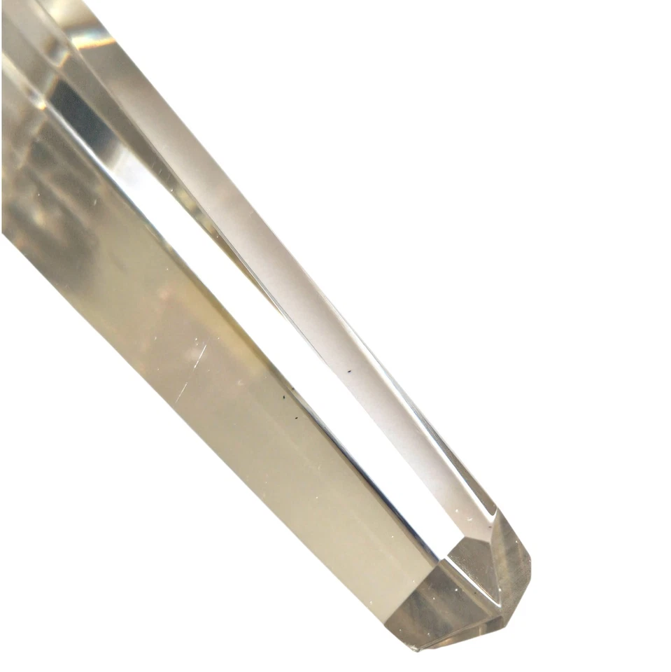 Moderna decoración de mesa de obelisco de cristal de cristal - estatuilla de prisma de 11,5" de alto Foto 3 de 4