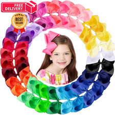 Oaoleer Hair Bows for Girls, 30 1 Count (Pack of 30), 6 Inch 30)