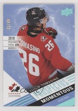 2021 Upper Deck Team Canada Juniors Electric Blue 21/49 Philip Tomasino uk2