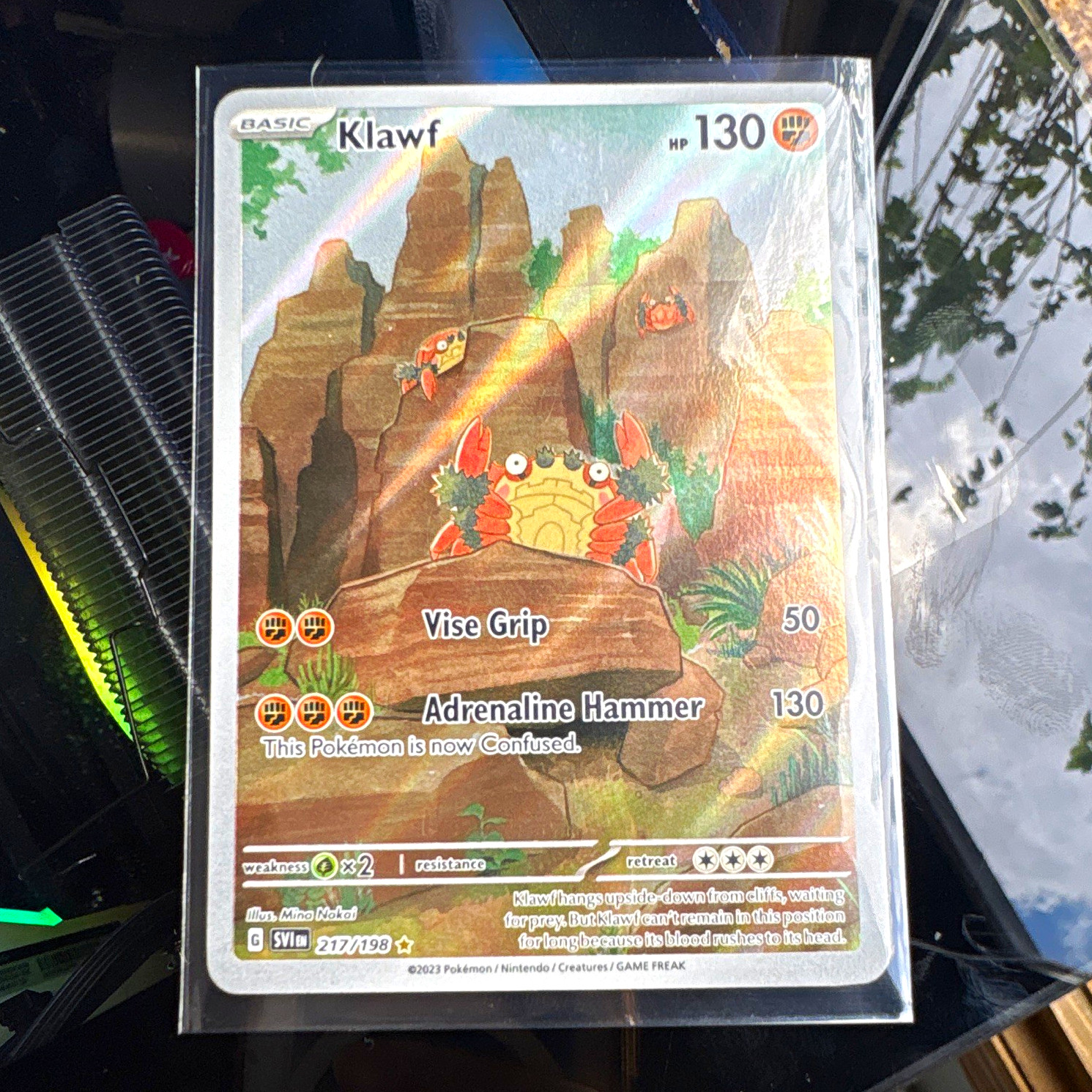 Pokemon TCG Klawf 217/198 SV01 Scarlet & Violet Illustration Rare Holo 130HP