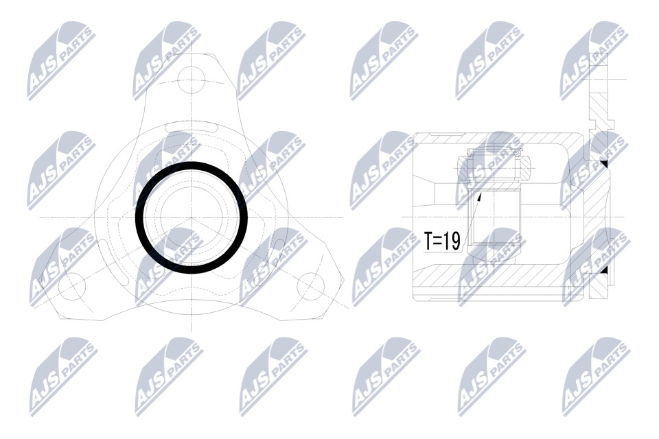 Hardy Disc,Longitudinal Wave Prop Shaft Fits for Vauxhall Mokka 4X4 12 Rear,L = - Image 6