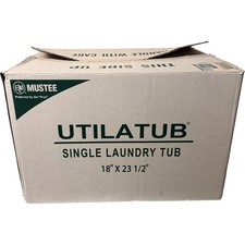 Mustee 21CP Lil' Bañera Bañera de Lavandería Fregadero Utilitario 18x23.5 Blanco Falta Caja Abierta