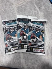 Lot of 3 2024 Panini Prizm NFL Football Factory 15 Card Value Fat Packs Sealed