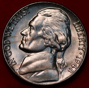 Uncirculated 1948 Philadelphia Mint Jefferson Nickel Not Silver