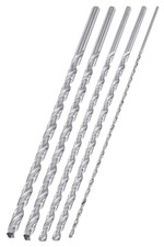 Extra Long Drill Bit Set 5 Piece 1/8" 3/16" 1/4" 5/16" 3/8" 12 High Speed