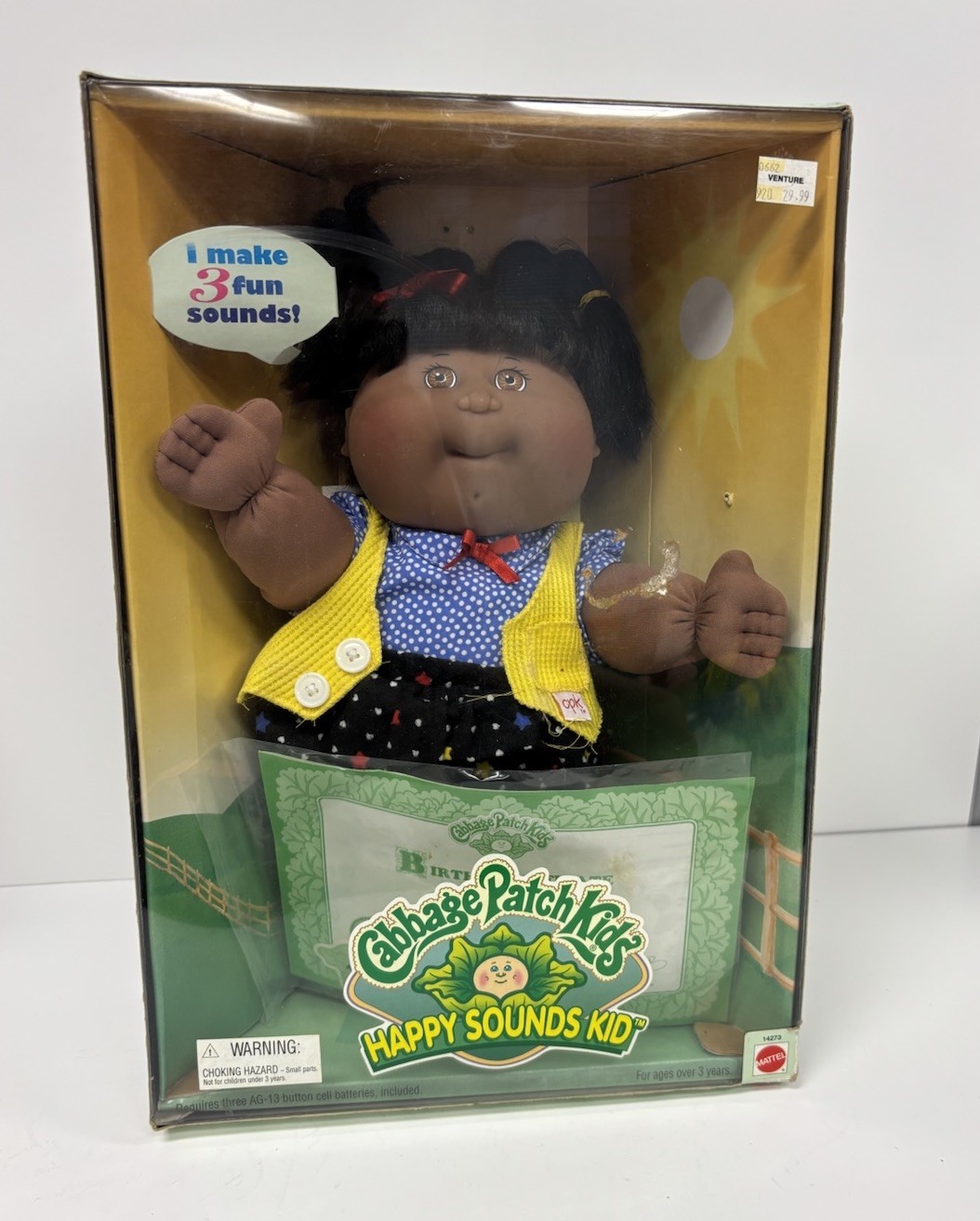 Cheryl Holly Cabbage Patch Kids Happy Sounds Kid Doll With Box