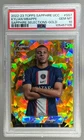 7105 Kylian Mbappe 2022 Topps Chrome Sapphire UEFA Gold Selections /50 PSA 10