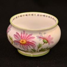 Aynsley Open Sugar Demi Hand Painted B1775 Pink Daisies w/Green Trim 1926-1934