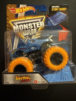 Hot Wheels Monster Jam JURASSIC ATTACK Truck ORANGE TIRES 1:64 New