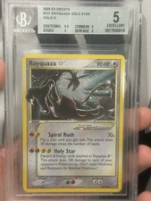 2005 EX Deoxys Pokemon Rayquaza Gold Star Holo #107 Bgs 5 EXCELLENT on eBay