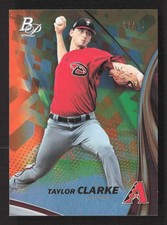 2017 Bowman Platinum Taylor Clarke Top Prospects Orange /25 Diamondbacks TV3564