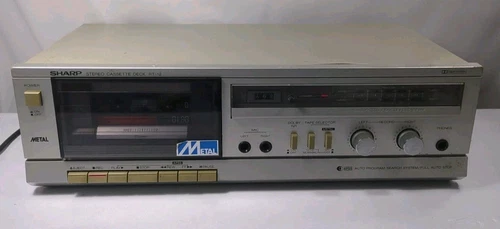 VTG Sharp RT-12 Stereo Cassette Player Recorder Metal -Japan- For Parts Read!