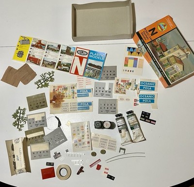 Vintage N Scale Train Supply Lot Weathering Paint Decals Pola Heljan Box Only