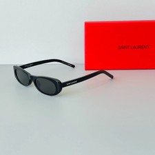 Saint Laurent SL 557 Sunglasses Black Frame Black Lens Retro New w/ Box