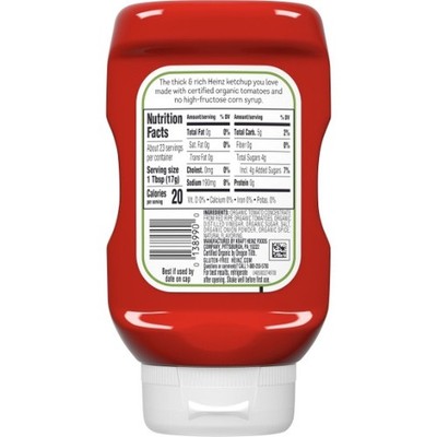 Heinz Organic Tomato Ketchup,14 Ounce, 6 Per Case