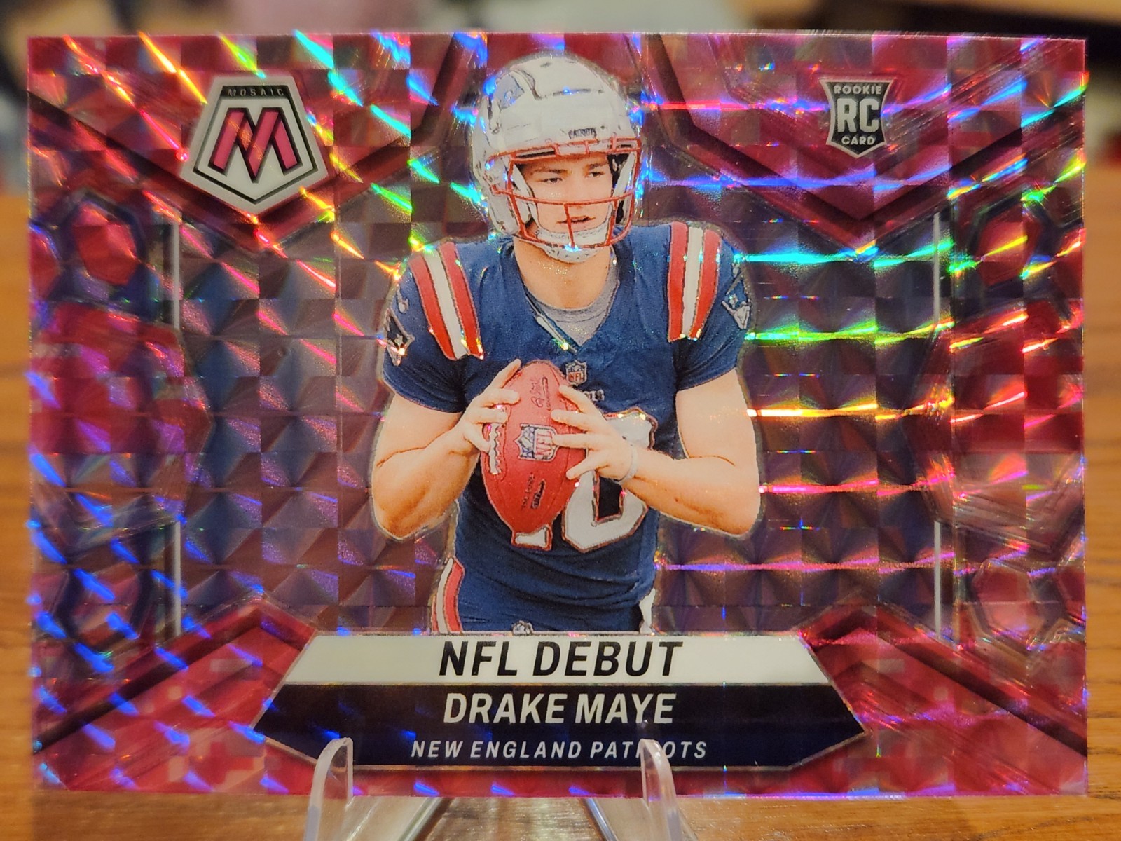 2024 Mosaic NFL Debut Drake Maye #273 Pink Camo Mosaic Prizm (RC)