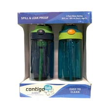 Contigo Kids Aubrey Spill and Leak Proof Autospout Water Bottle, 20 oz, 2 -