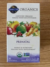   Garden of Life Organics Prenatal Once Daily Multivitamin 30 Tablets Exp 05/2027