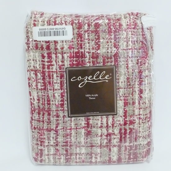 Многоцветный тканый плед Cozelle Karla 60 x 50 в ягодном стиле