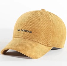 New Balance Corduroy Baseball Cap Unisex Camel Brown Adjustable