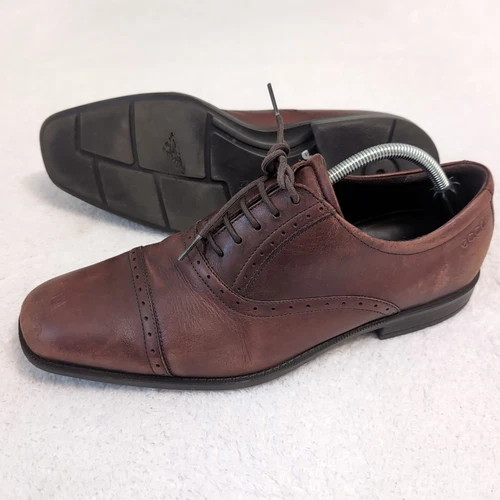Mocassini Oxford ECCO da uomo Edinburg in pelle con punta a cappuccio scarpe stringate taglia 44 US 11 5