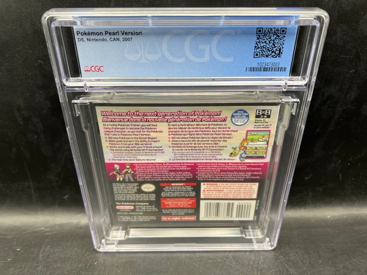 Pokemon Pearl Version CAN Nintendo DS CGC 9.2 A+ FACTORY SEALED VGA Pokemon Pearl Version CAN Nintendo DS CGC 9.2 A+ FACTORY SEALED VGA