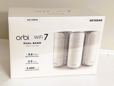 NETGEAR - Orbi 260 Series BE3600 Dual-Band Mesh Wi-Fi 7 System 3-pack - White