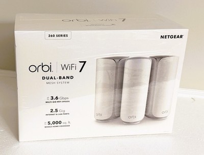 NETGEAR - Orbi 260 Series BE3600 Dual-Band Mesh Wi-Fi 7 System (3-pack) - White