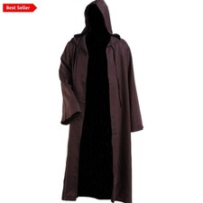Men Hooded Robe Cloak Knight Fancy Cool Cosplay Costume