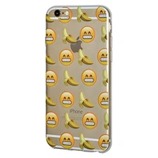 Amzer AMZ200063 Soft Gel Crystal Clear Transparent Emoji TPU Skin Case for