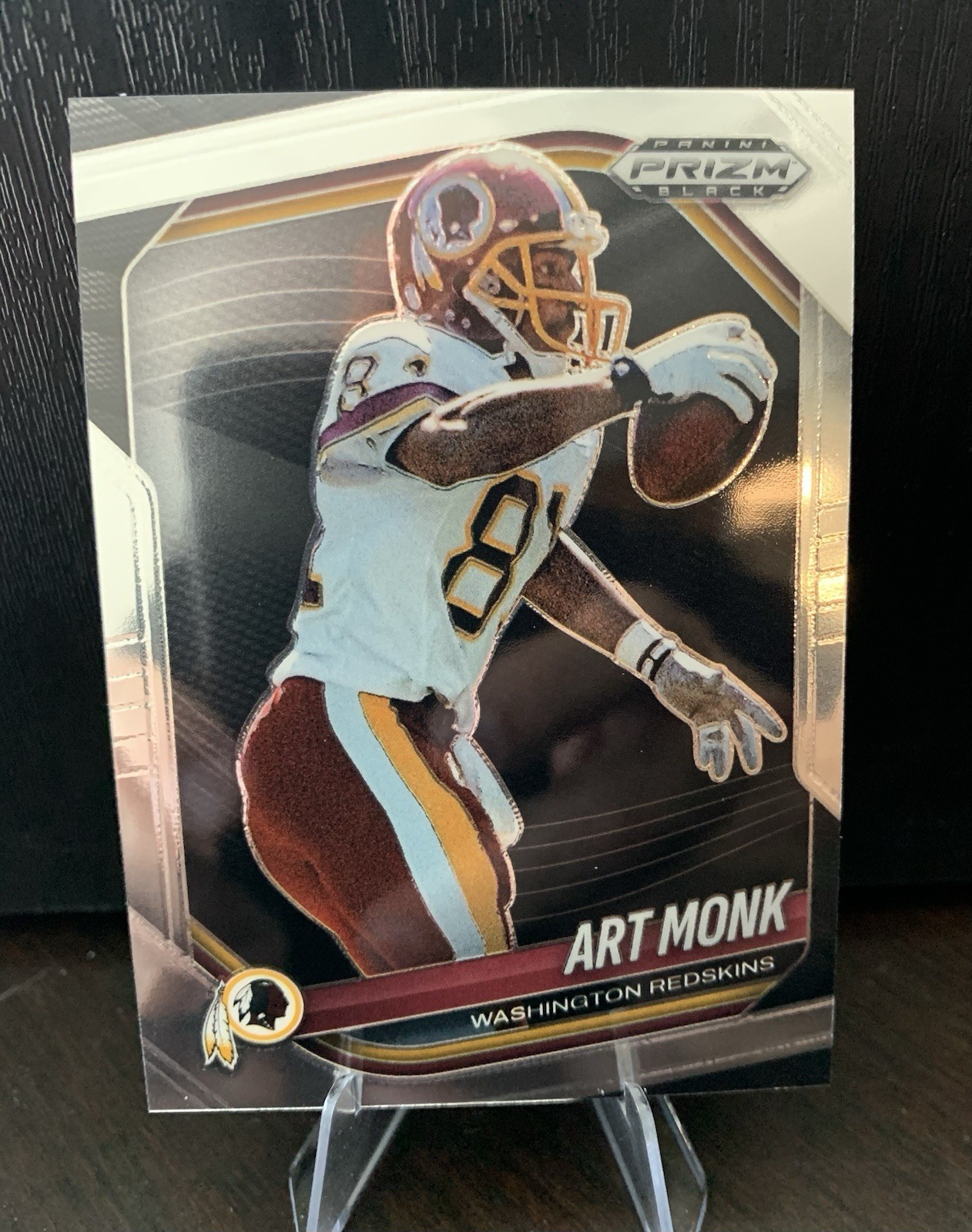 2025 Prizm Black FOTL Gold Shimmer Auto 3/10 Art Monk #5 Redskins view 3