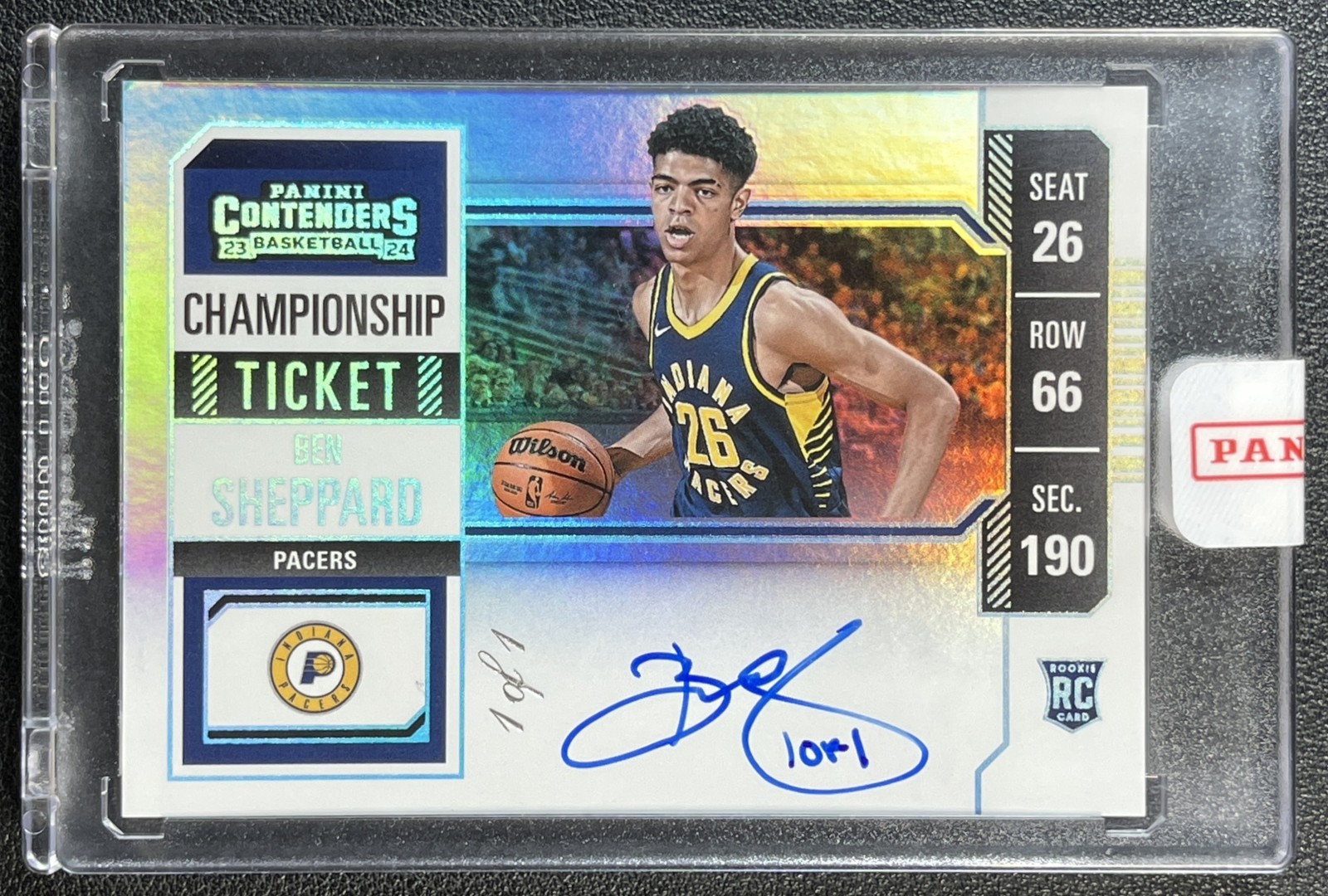 BEN SHEPPARD 2023-24 CONTENDERS #102 CHAMPIONSHIP TICKET INSCRIPTION AUTO 1/1 RC