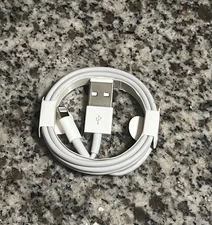 NEW! iPhone Apple Lightning USB-A Cable 3FT/1m MFi Certified WHITE FAST CHARGE