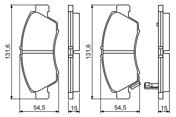 0 986 494 299 Bosch brake pad set, disc brake for Honda