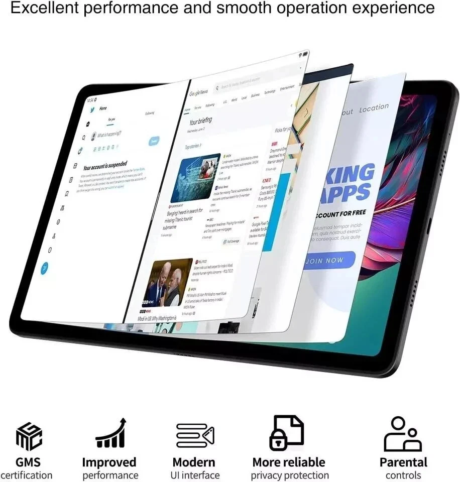 DOOGEE T20S Tablet 10 pollici, 1,5 GB RAM + 128 GB ROM (TF 1 TB) - Immagine 3 di 4