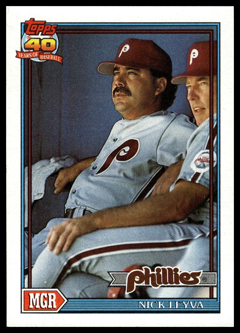 1991 Topps #141 Nick Leyva Philadelphia Phillies