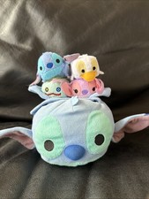 STITCH Tsum Tsum BAG SET W/4 Mini Plush Tsum Tsums LILO STITCH Disney Used