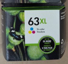 Genuine HP 63XL Tri-color Ink Cartridge - Color CMY New OEM 2018 F6u63an