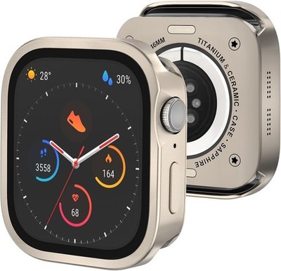 Ultra-Thin Metal Case for Apple Watch 46mm Series 10 11, Rugged Bumper, Full Cov