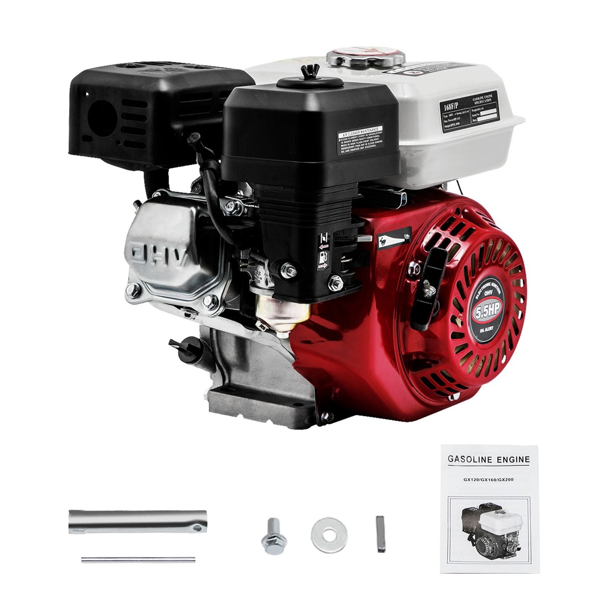 1x Gas Engine 4 Stroke 5.5HP 168cc 168F Pullstart For Honda GX160