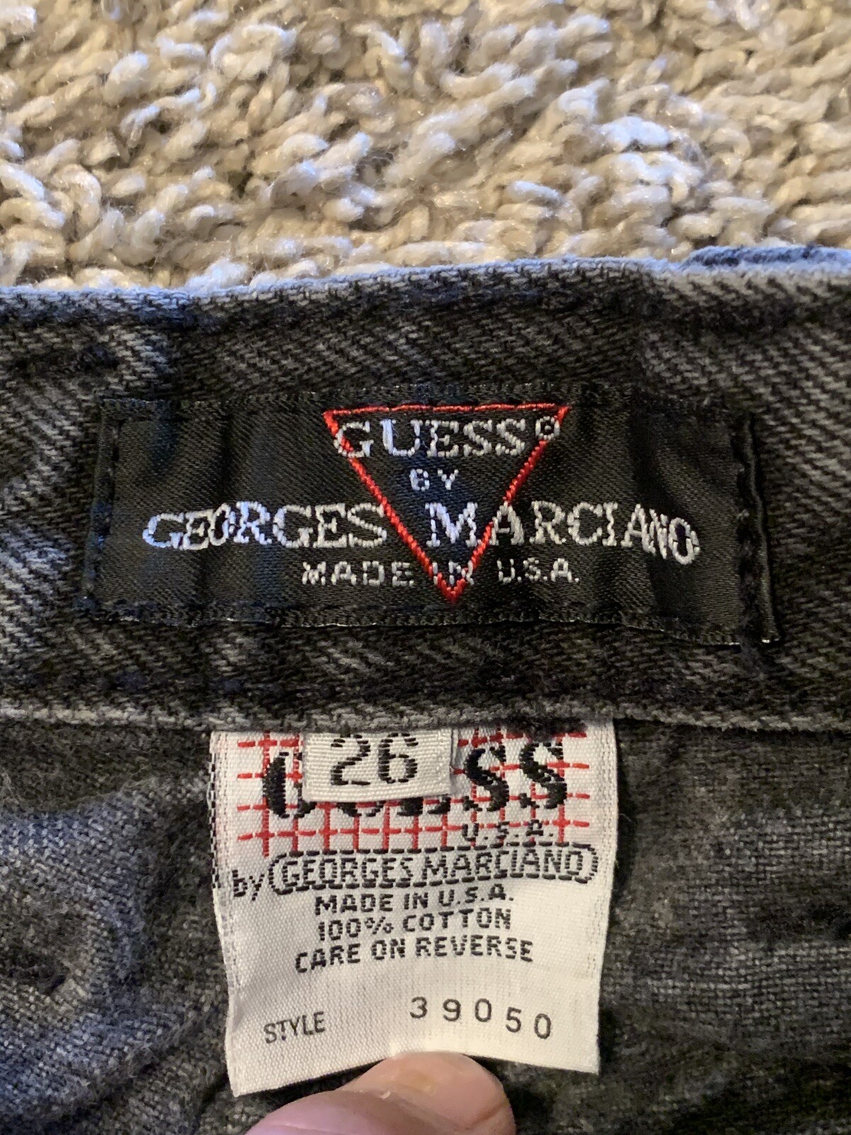 Vintage USA 90s Guess by Georges Marciano Womans Size 26 Faded Black Jeans image 3