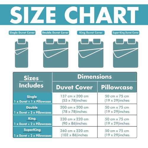 Duvet Cover Set Reversible Single Double King Size Quilt Covers Soft Bedding - Picture 107 of 251
