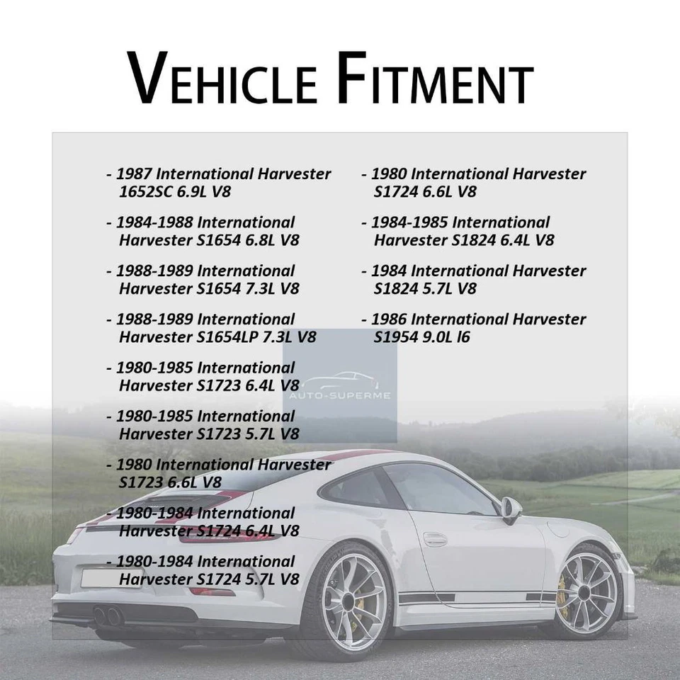 Juego de mangueras de freno delanteras 2x para International Harvester S1723 1980 6,6 L Foto 2 de 4