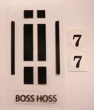 Hot Wheels Redline BOSS HOSS MUSTANG CLUB CAR STICKERS ON CRYSTAL CLEAR 