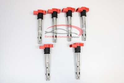 OEM Eldor Ignition Coils 6 x 06E905115G For Audi A6 3.2L Base 2009-2011