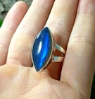Labradorite Ring 925 Sterling Silver Ring Handmade Gemstone Ring Women's Ring.