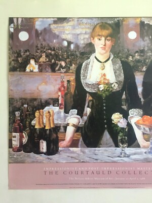 EDOUARD MANET RARE 1988 LITHO PRINT EXHBTN POSTER 