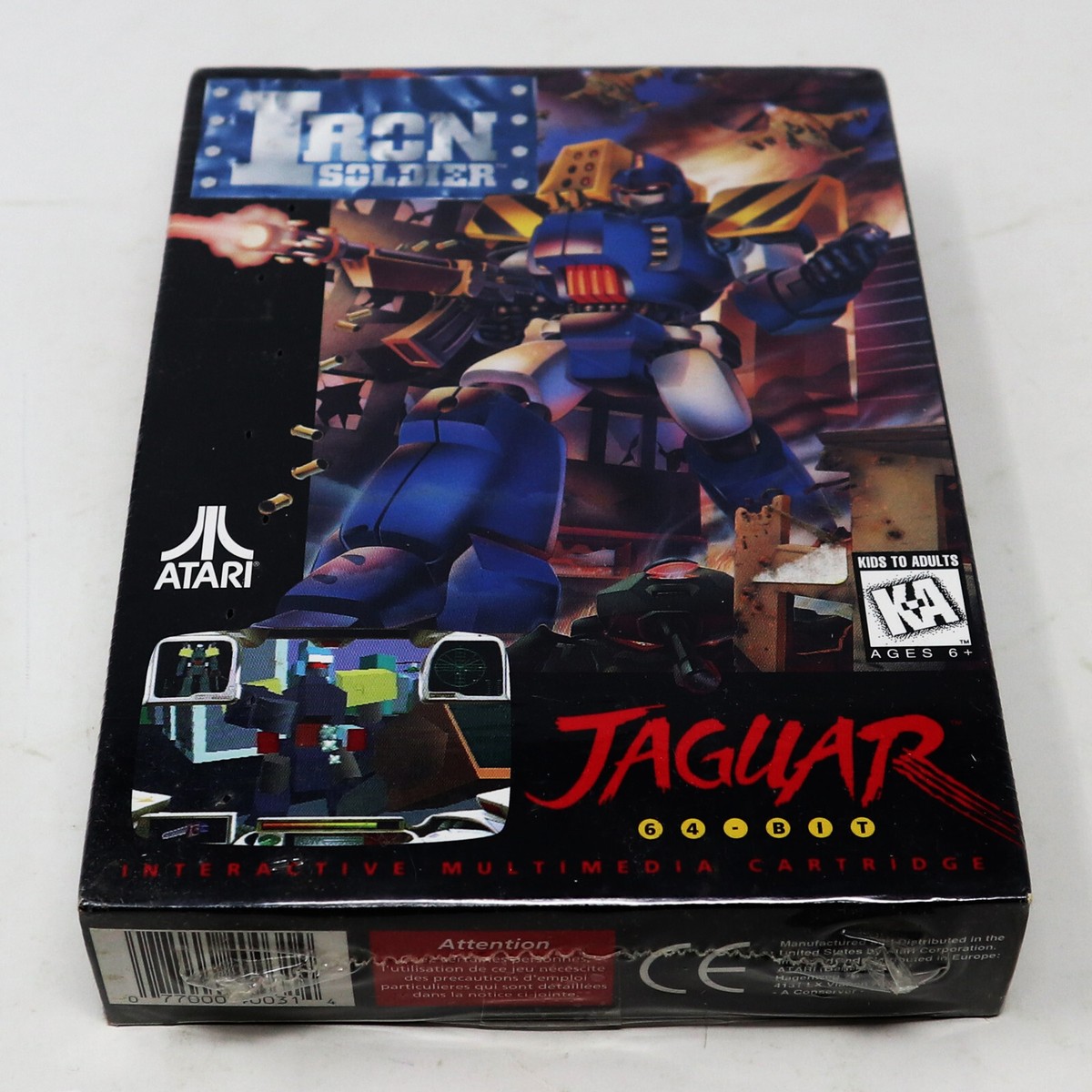 VINTAGE 1994 90s ATARI JAGUAR IRON SOLDIER MULTIMEDIA CARTRIDGE